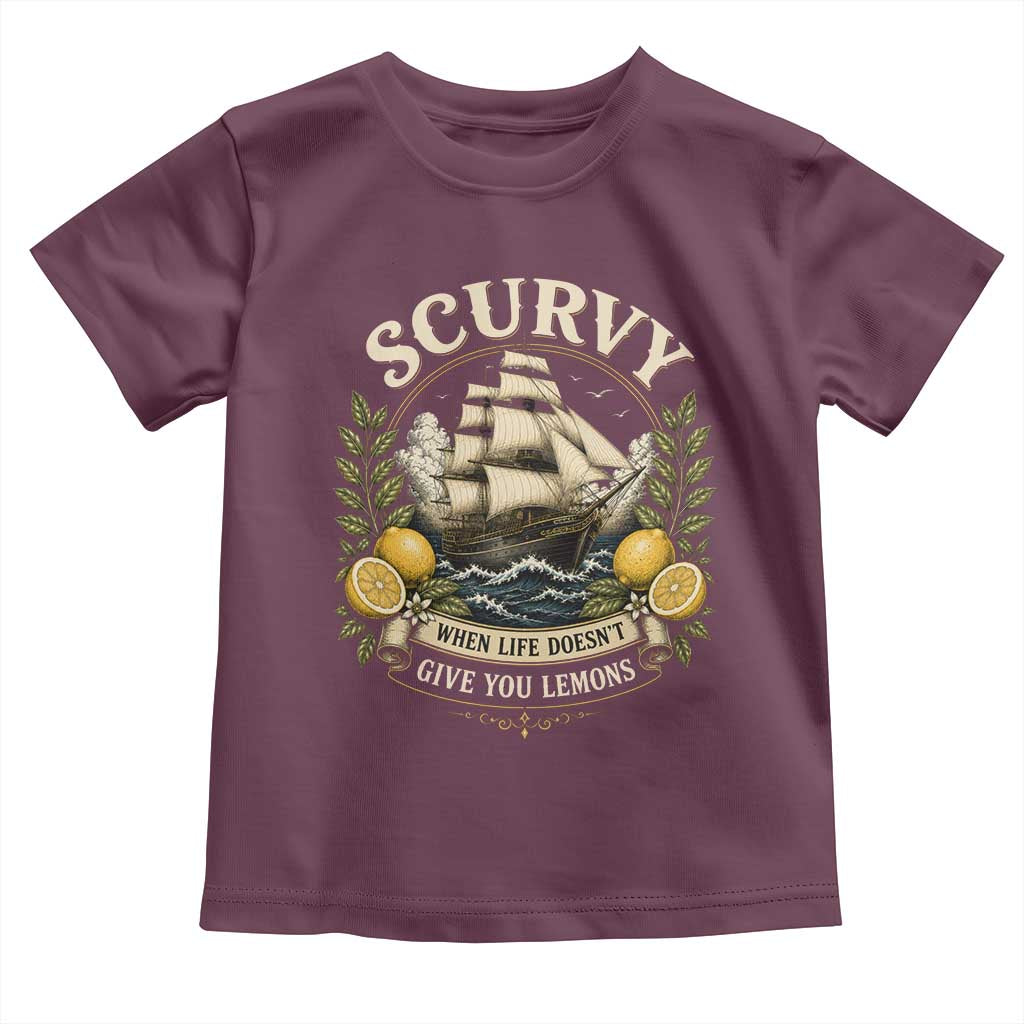 Scurvy When Life Doesnt Give You Lemons Toddler T Shirt Funny Pirate Lemon Vitamin C
