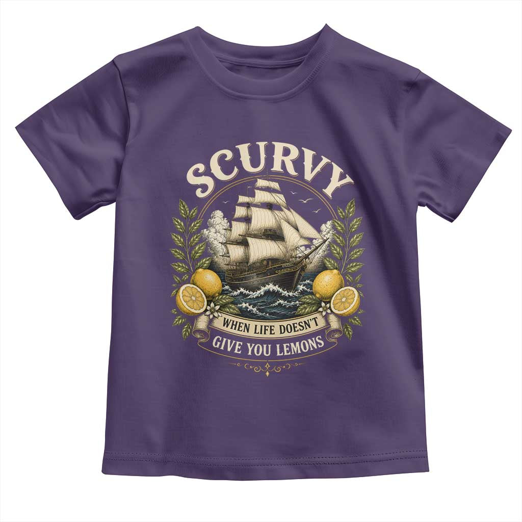Scurvy When Life Doesnt Give You Lemons Toddler T Shirt Funny Pirate Lemon Vitamin C