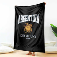 Argentina Champions 2026 Throw Blanket Argentinian Pride Vintage Sol De Mayo