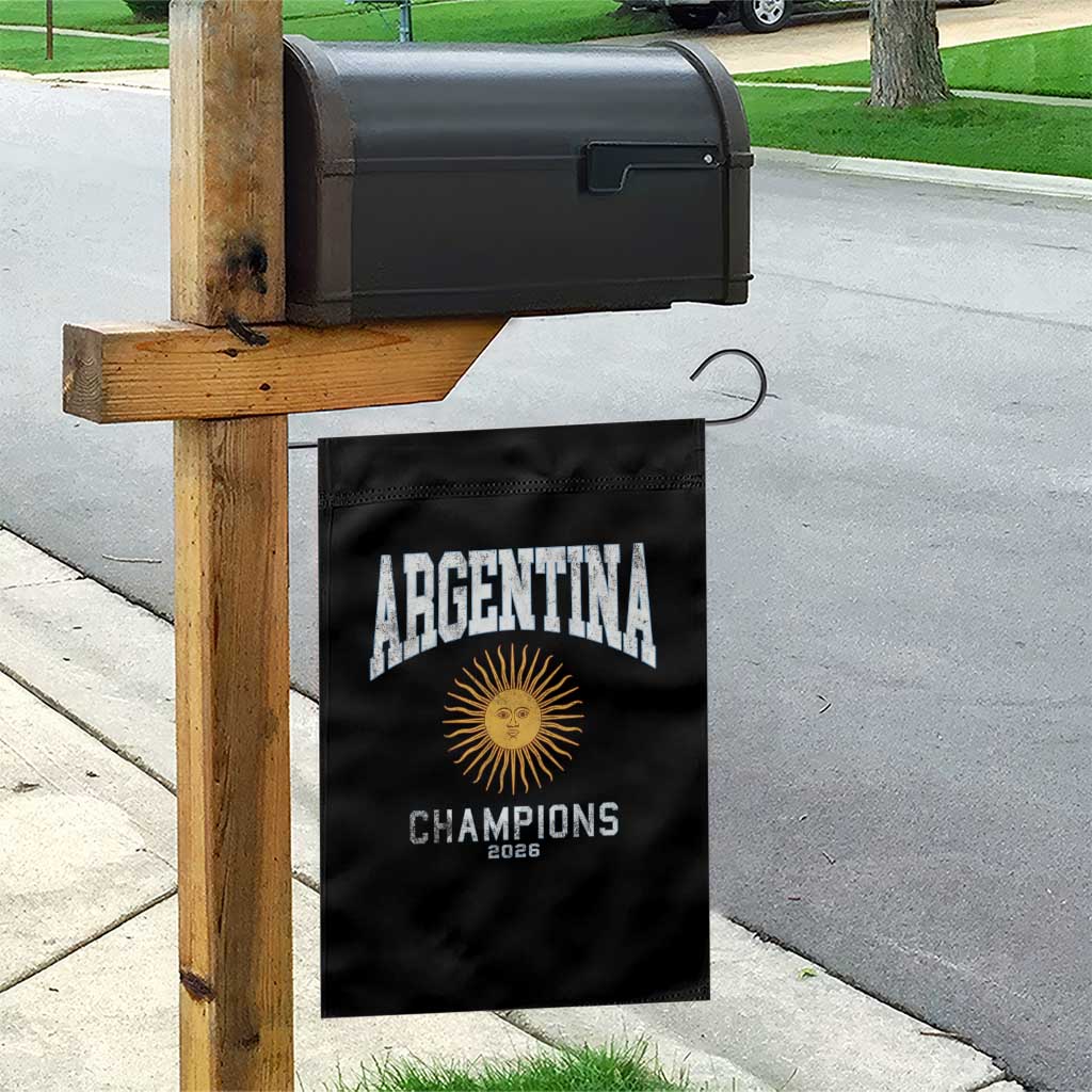 Argentina Champions 2026 Garden Flag Argentinian Pride Vintage Sol De Mayo