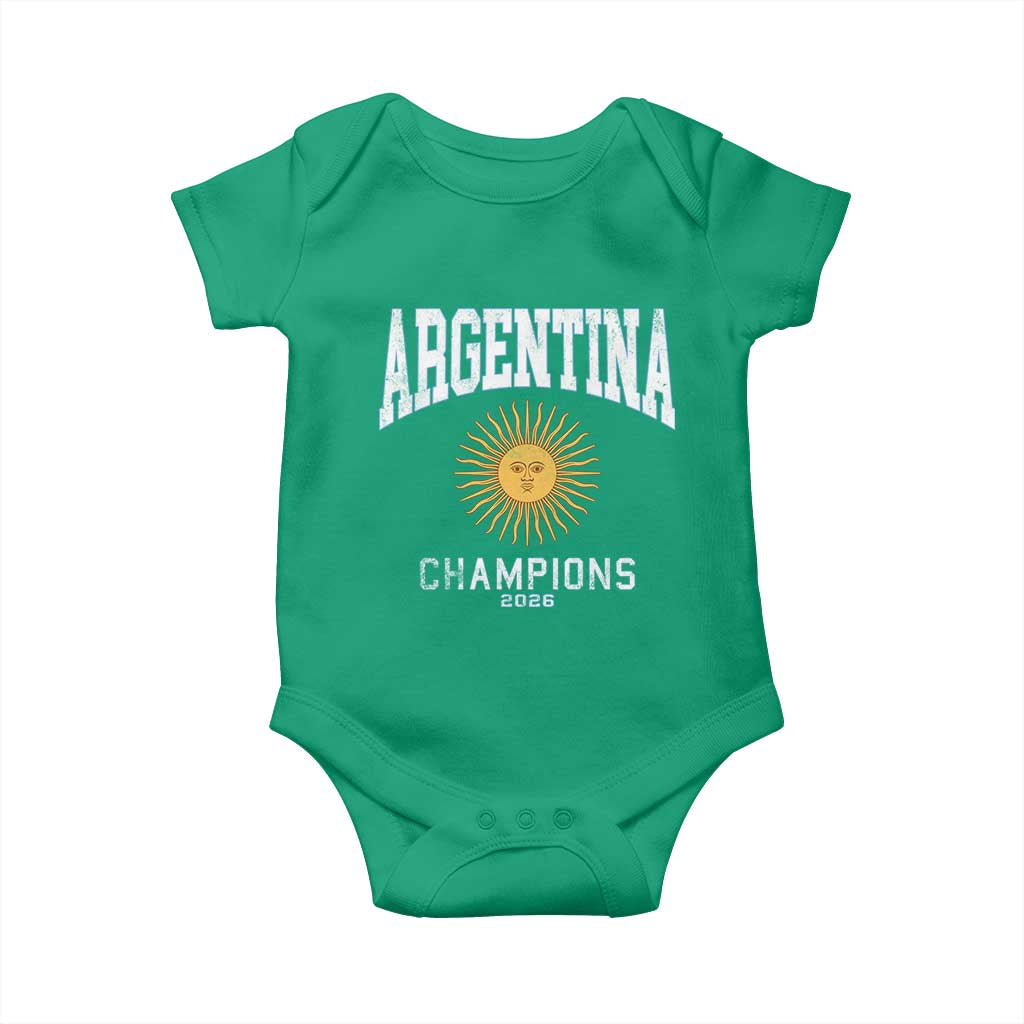 Argentina Champions 2026 Baby Onesie Argentinian Pride Vintage Sol De Mayo
