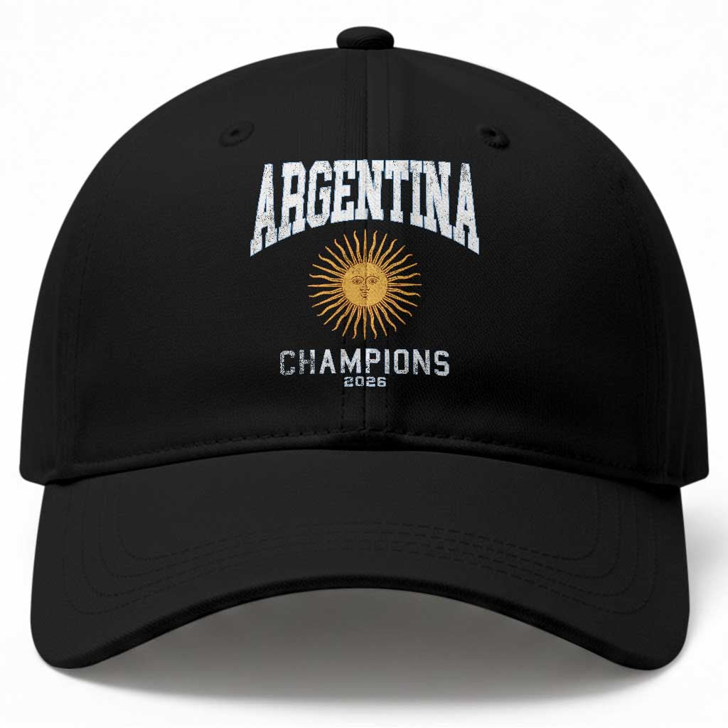 Argentina Champions 2026 Baseball Cap Argentinian Pride Vintage Sol De Mayo