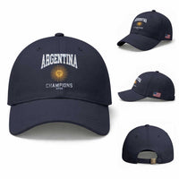 Argentina Champions 2026 Baseball Cap Argentinian Pride Vintage Sol De Mayo