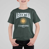 Argentina Champions 2026 T Shirt For Kid Argentinian Pride Vintage Sol De Mayo
