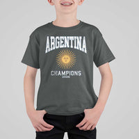 Argentina Champions 2026 T Shirt For Kid Argentinian Pride Vintage Sol De Mayo