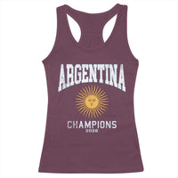 Argentina Champions 2026 Racerback Tank Top Argentinian Pride Vintage Sol De Mayo