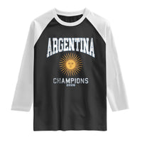 Argentina Champions 2026 Raglan Shirt Argentinian Pride Vintage Sol De Mayo