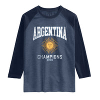 Argentina Champions 2026 Raglan Shirt Argentinian Pride Vintage Sol De Mayo