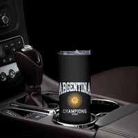 Argentina Champions 2026 Skinny Tumbler Argentinian Pride Vintage Sol De Mayo