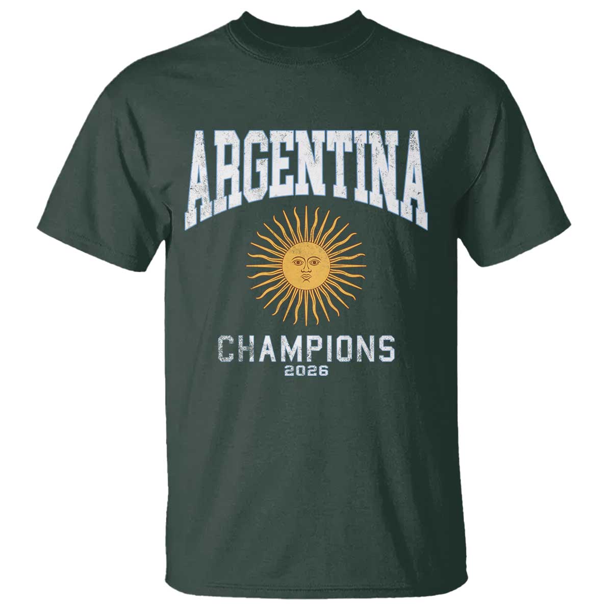 Argentina Champions 2026 T Shirt Argentinian Pride Vintage Sol De Mayo