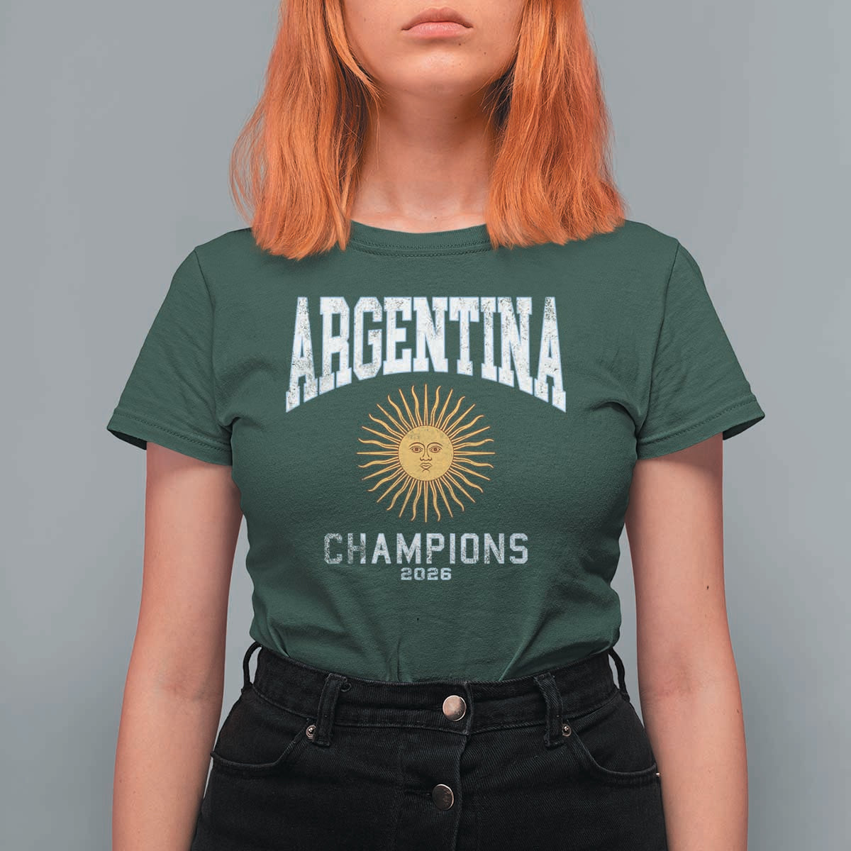 Argentina Champions 2026 T Shirt For Women Argentinian Pride Vintage Sol De Mayo