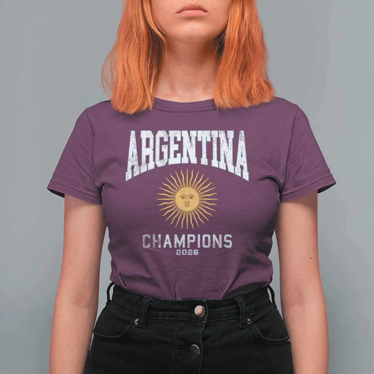 Argentina Champions 2026 T Shirt For Women Argentinian Pride Vintage Sol De Mayo