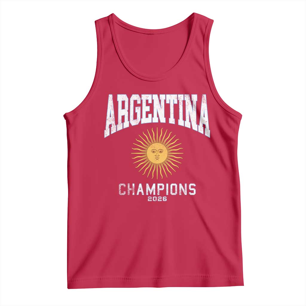 Argentina Champions 2026 Tank Top Argentinian Pride Vintage Sol De Mayo