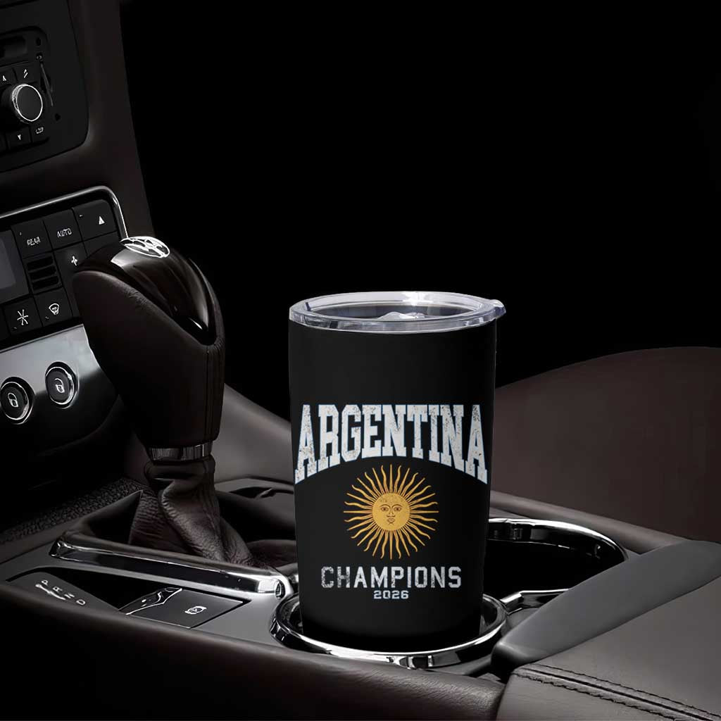 Argentina Champions 2026 Tumbler Cup Argentinian Pride Vintage Sol De Mayo