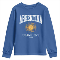 Argentina Champions 2026 Youth Sweatshirt Argentinian Pride Vintage Sol De Mayo