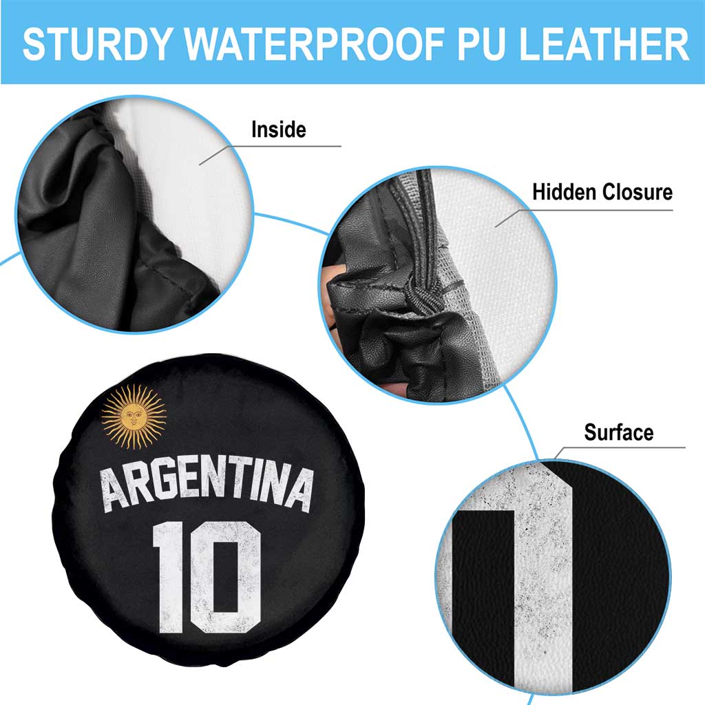Argentina Football Number 10 Jersey Style Spare Tire Cover Soccer Fan