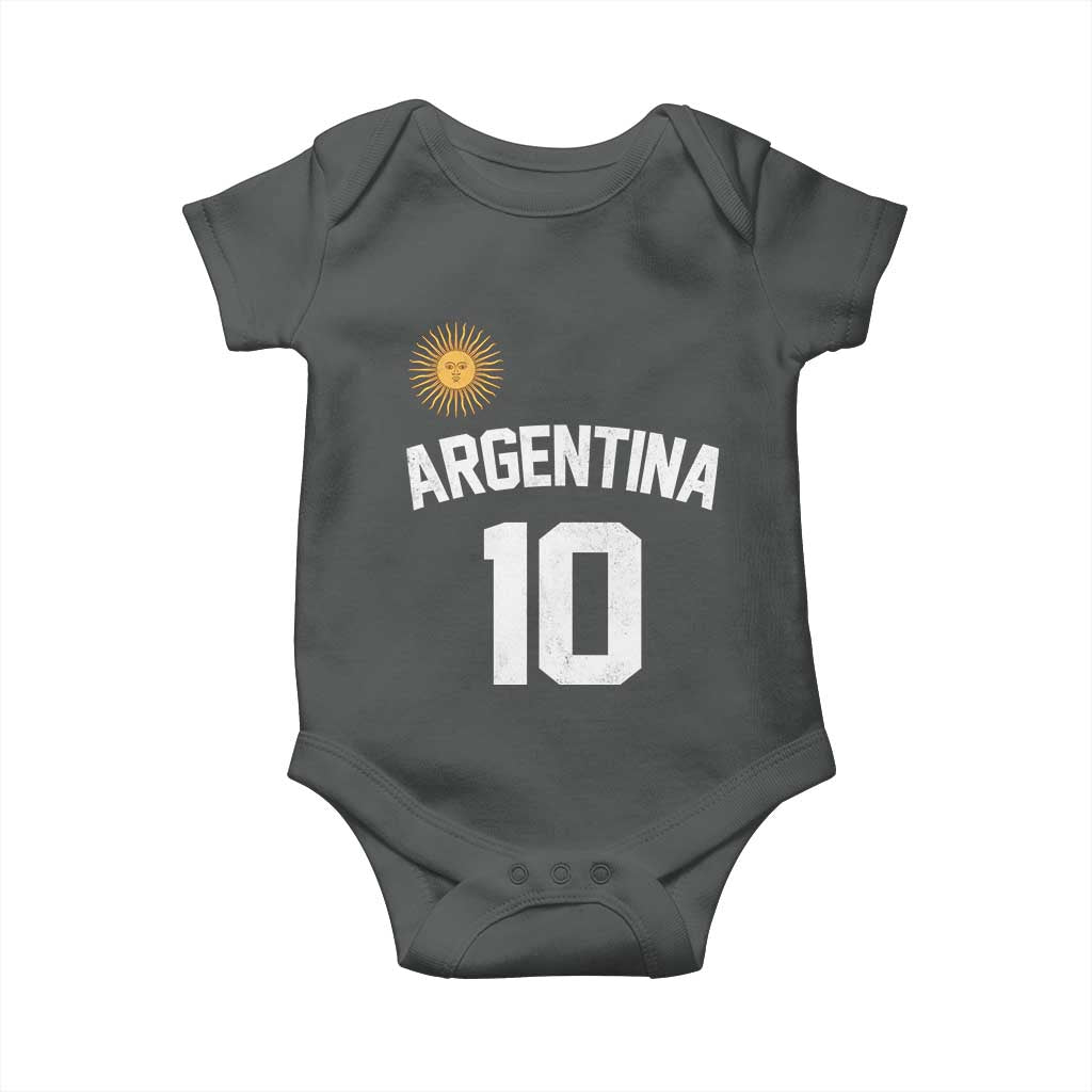 Argentina Football Number 10 Jersey Style Baby Onesie Soccer Fan