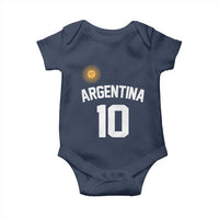 Argentina Football Number 10 Jersey Style Baby Onesie Soccer Fan