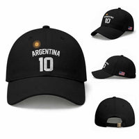 Argentina Football Number 10 Jersey Style Baseball Cap Soccer Fan