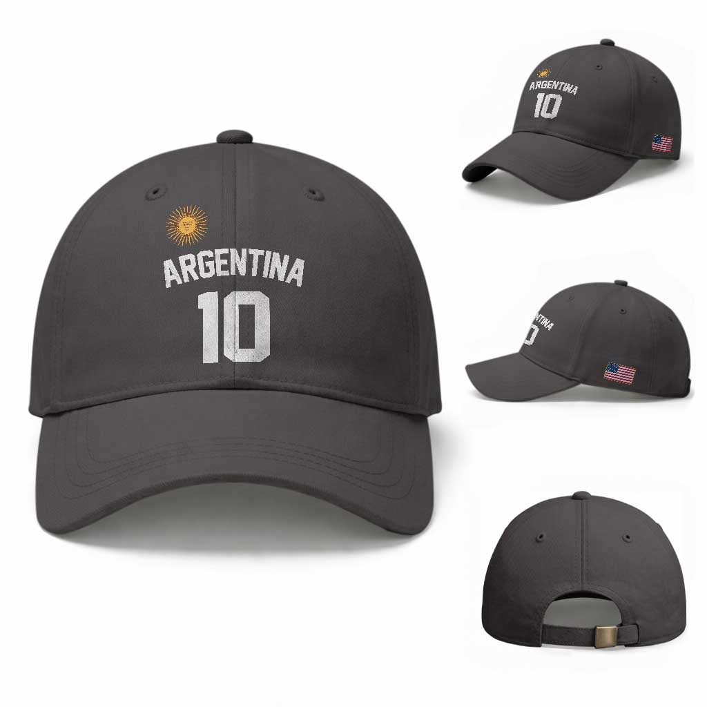 Argentina Football Number 10 Jersey Style Baseball Cap Soccer Fan