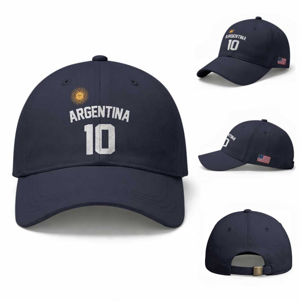 Argentina Football Number 10 Jersey Style Baseball Cap Soccer Fan
