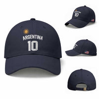 Argentina Football Number 10 Jersey Style Baseball Cap Soccer Fan