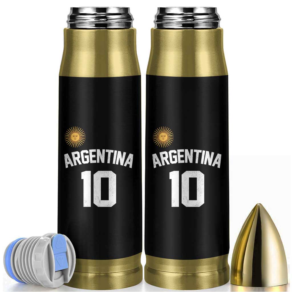 Argentina Football Number 10 Jersey Style Bullet Tumbler Soccer Fan