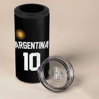 Argentina Football Number 10 Jersey Style 4 in 1 Can Cooler Tumbler Soccer Fan