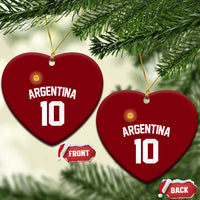 Argentina Football Number 10 Jersey Style Ceramic Ornament Soccer Fan