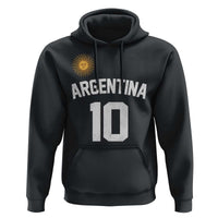 Argentina Football Number 10 Jersey Style Hoodie Soccer Fan
