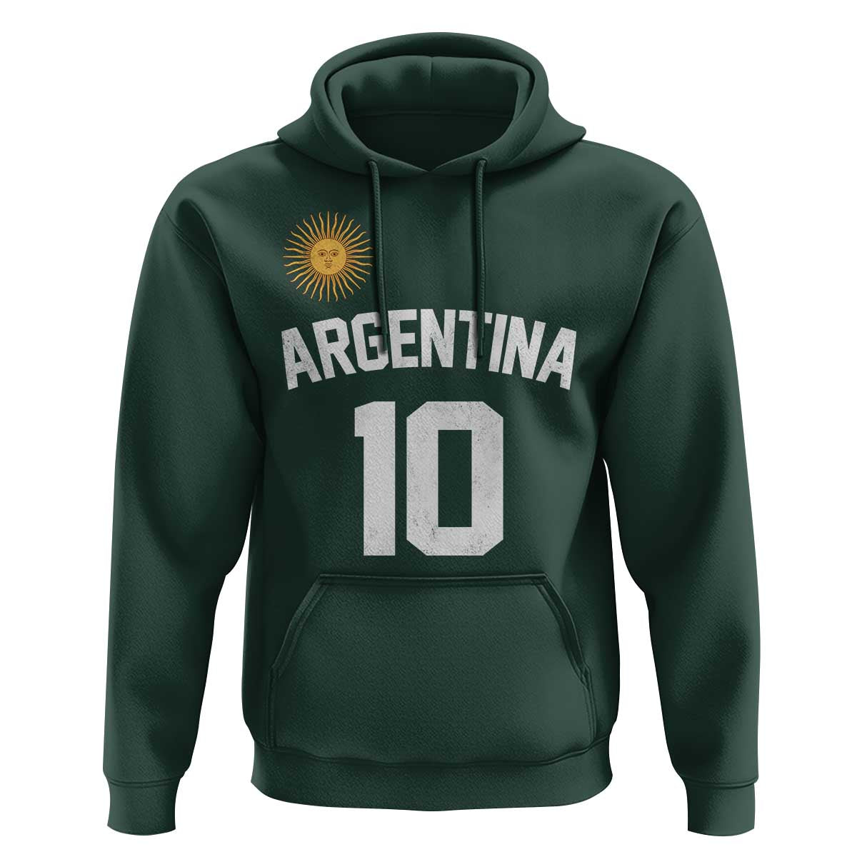 Argentina Football Number 10 Jersey Style Hoodie Soccer Fan