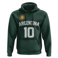Argentina Football Number 10 Jersey Style Hoodie Soccer Fan