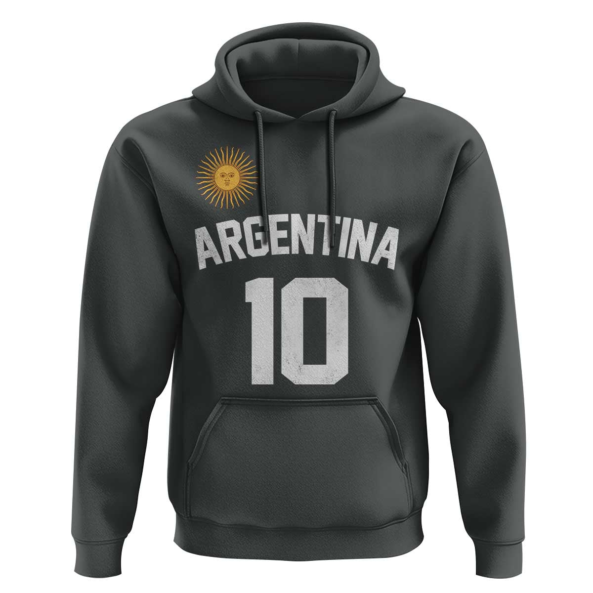Argentina Football Number 10 Jersey Style Hoodie Soccer Fan