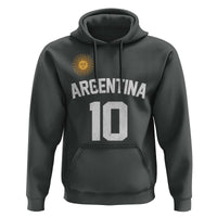 Argentina Football Number 10 Jersey Style Hoodie Soccer Fan