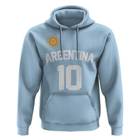 Argentina Football Number 10 Jersey Style Hoodie Soccer Fan
