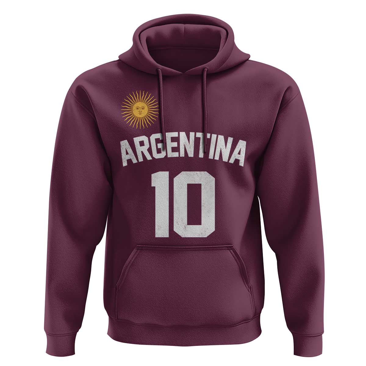 Argentina Football Number 10 Jersey Style Hoodie Soccer Fan