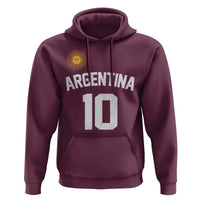 Argentina Football Number 10 Jersey Style Hoodie Soccer Fan