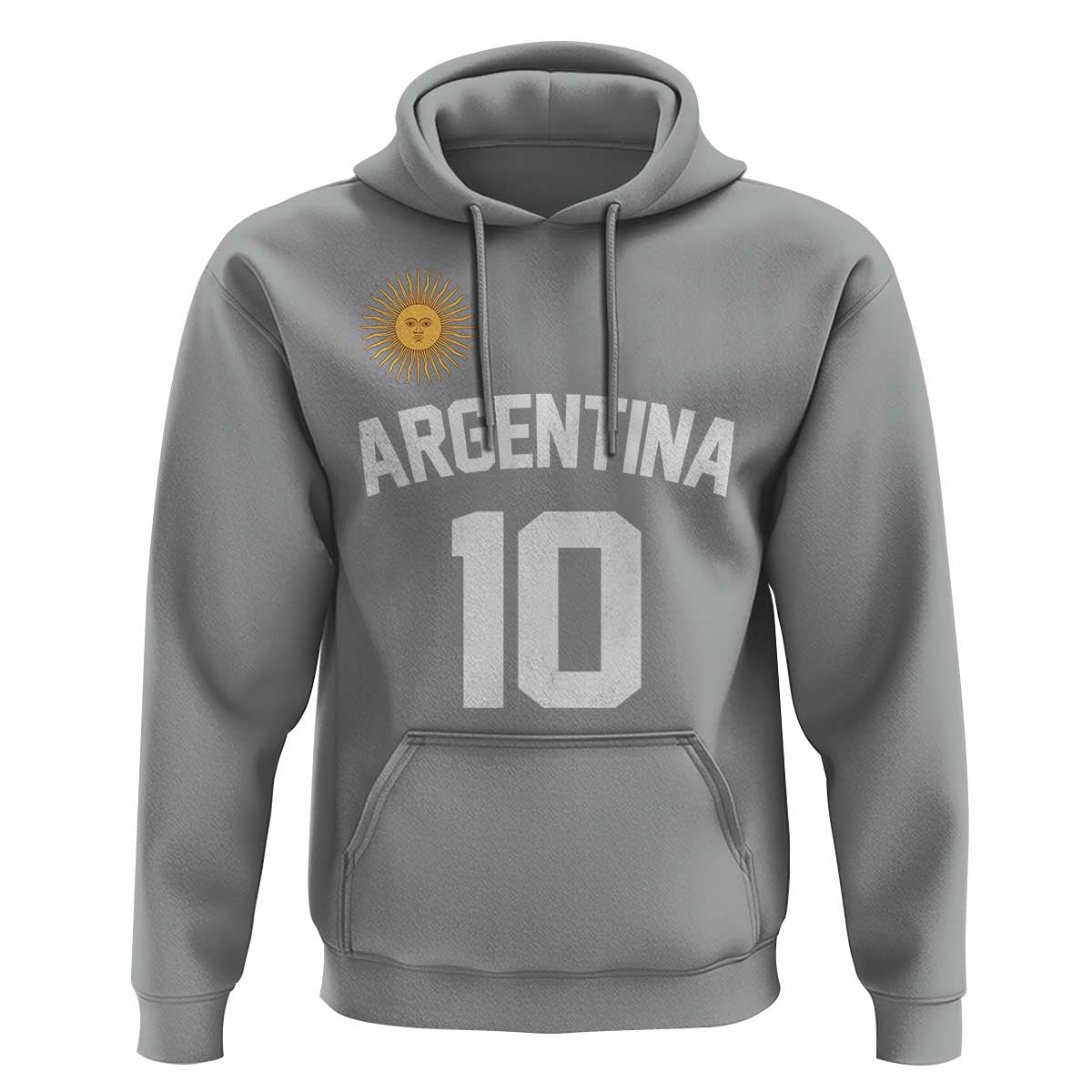 Argentina Football Number 10 Jersey Style Hoodie Soccer Fan