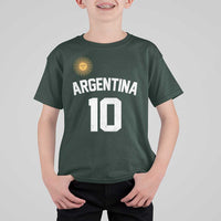 Argentina Football Number 10 Jersey Style T Shirt For Kid Soccer Fan