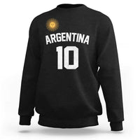 Argentina Football Number 10 Jersey Style Sweatshirt Soccer Fan