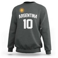 Argentina Football Number 10 Jersey Style Sweatshirt Soccer Fan