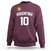 Argentina Football Number 10 Jersey Style Sweatshirt Soccer Fan