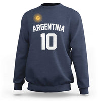 Argentina Football Number 10 Jersey Style Sweatshirt Soccer Fan