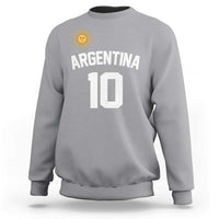 Argentina Football Number 10 Jersey Style Sweatshirt Soccer Fan