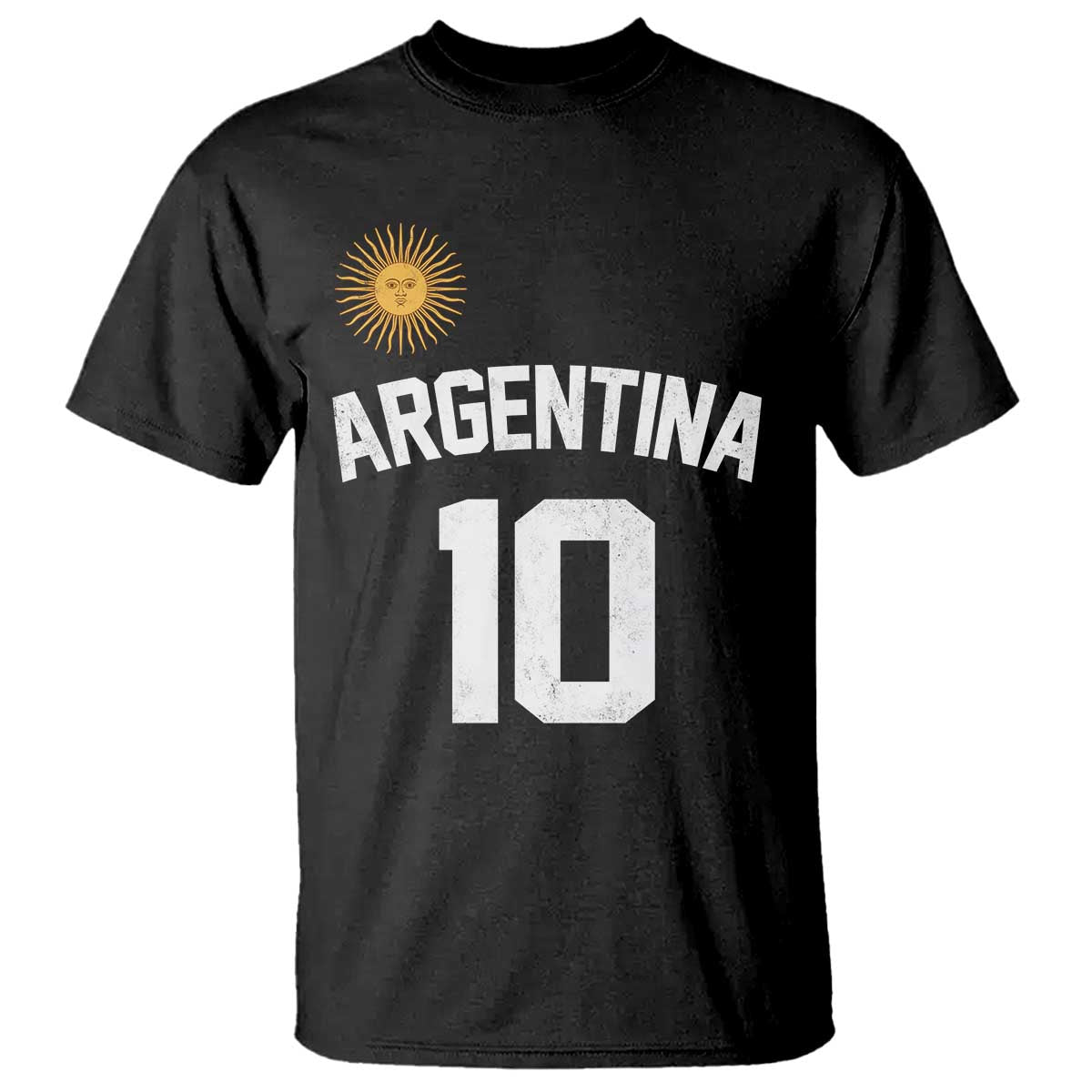 Argentina Football Number 10 Jersey Style T Shirt Soccer Fan