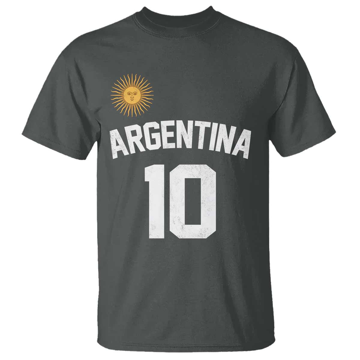 Argentina Football Number 10 Jersey Style T Shirt Soccer Fan