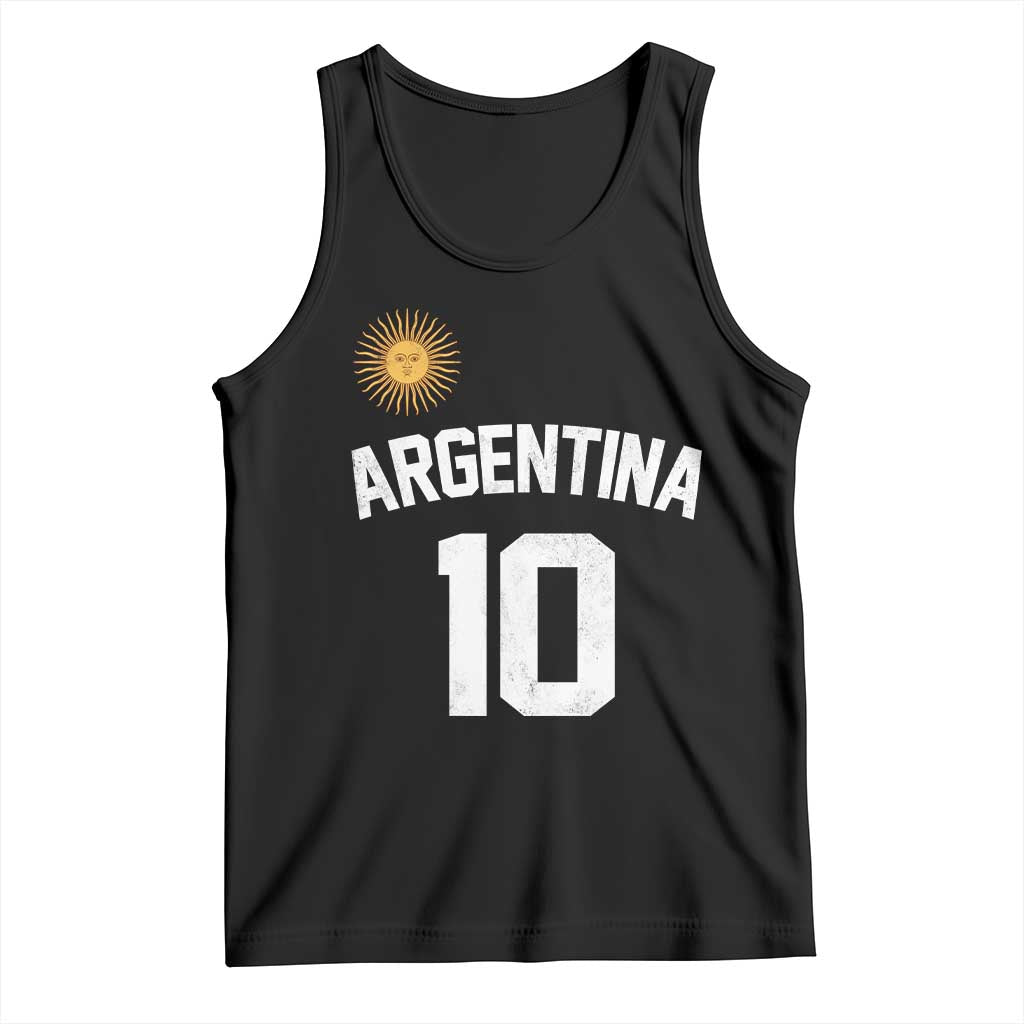Argentina Football Number 10 Jersey Style Tank Top Soccer Fan