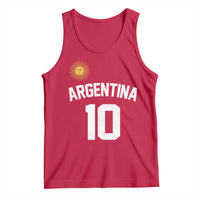 Argentina Football Number 10 Jersey Style Tank Top Soccer Fan