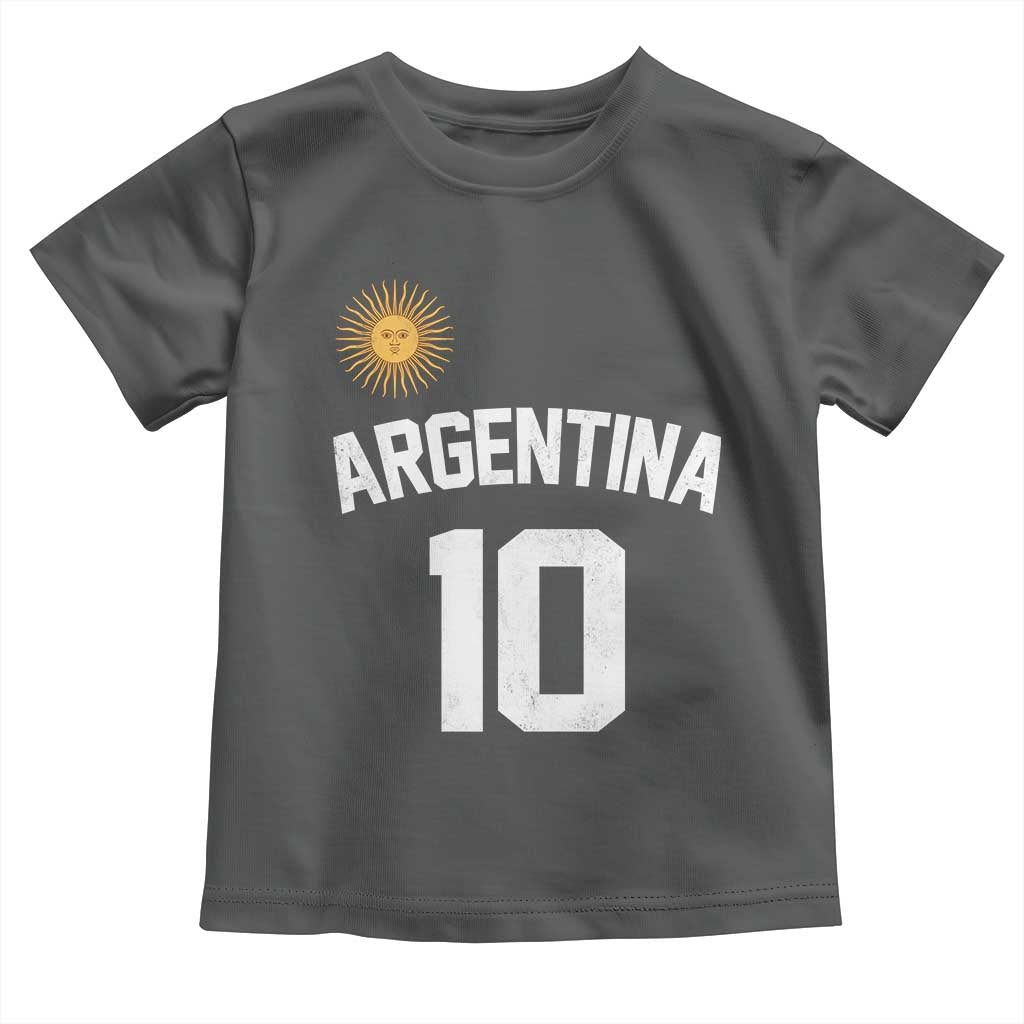 Argentina Football Number 10 Jersey Style Toddler T Shirt Soccer Fan