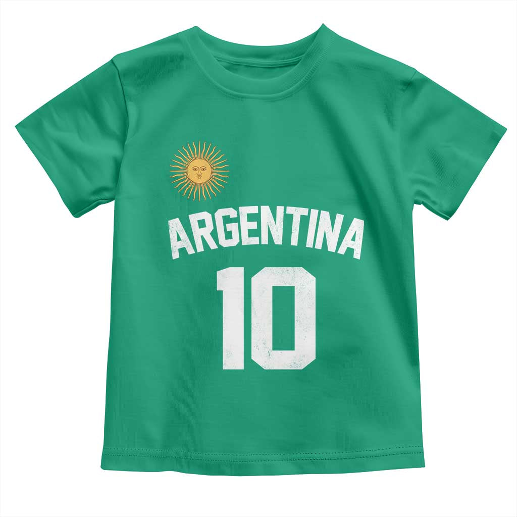 Argentina Football Number 10 Jersey Style Toddler T Shirt Soccer Fan